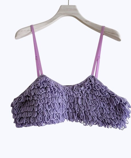 【HCAE】  LOOP KNIT BUSTIER  E26A0032