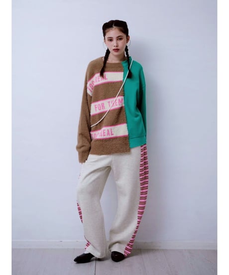 【HCAE】MIXD FABRIC SWEAT SHIRT    E26A0041