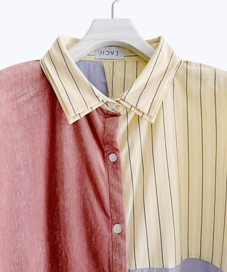 【HCAE】 MIXD PANEL SHIRT　E26A0030