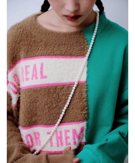 【HCAE】MIXD FABRIC SWEAT SHIRT    E26A0041