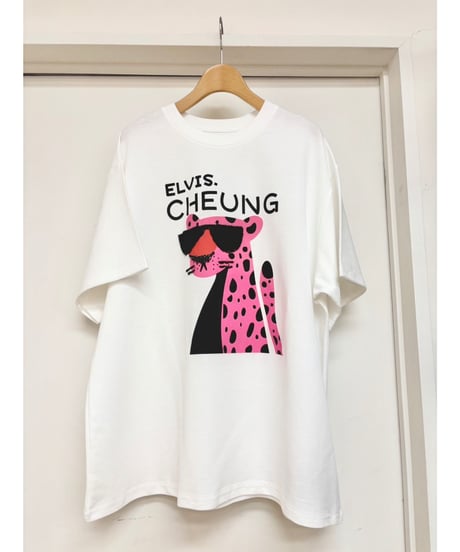 Paulinebleu｜ サングラスチーター グラフィック ビッグTシャツ