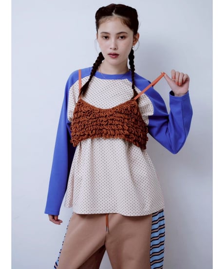 【HCAE】  LOOP KNIT BUSTIER  E26A0032