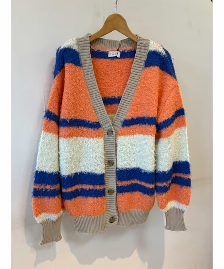 HCAE│ FETHER YARN MULTI COLOR CARDIGAN      E26A0016