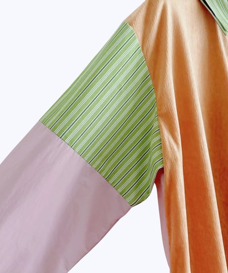 【HCAE】 MIXD PANEL SHIRT　E26A0030