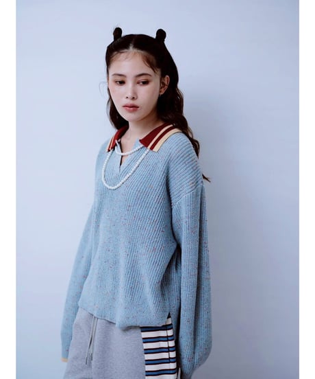 【HCAE】  NEP KNIT PULLIVER  E26A0042