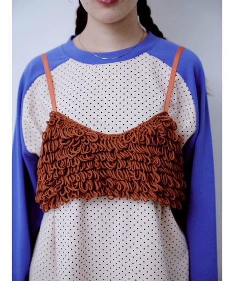 【HCAE】  LOOP KNIT BUSTIER  E26A0032