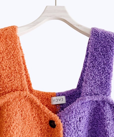 【HCAE】  BICLOR  KNIT BUSTIER  E26A0038