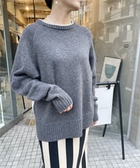 ANTHOM│ 異素材切替ローゲージKNIT　A41540