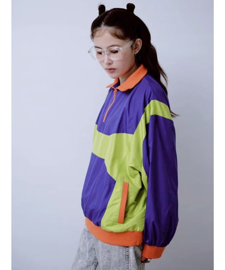 【HCAE】  HALF ZIP TRACK JACKET   E26A0035