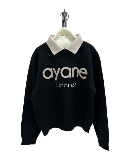 【ayane】ステンカラーロゴニット　876827