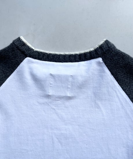 ANTHOM│ 異素材切替ローゲージKNIT　A41540