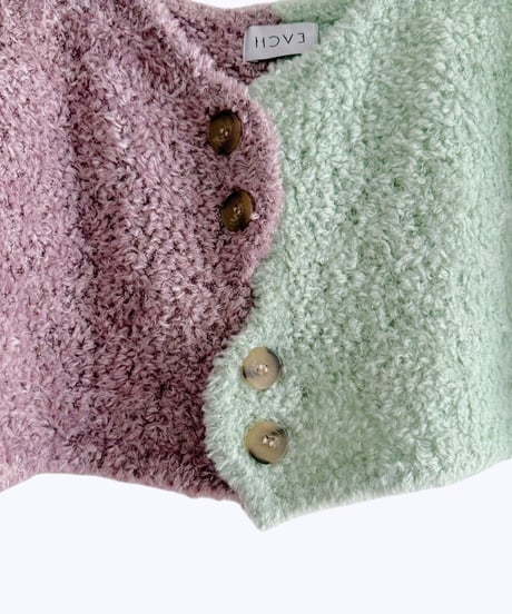 【HCAE】  BICLOR  KNIT BUSTIER  E26A0038