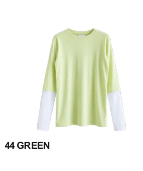 【HCAE】 COLOR CUFF L/S TEE　E27S0005
