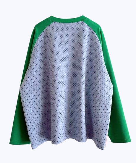 【HCAE】 DOT RAGLAN TOP  E26A0033