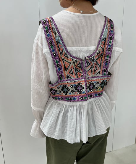 【Lemelange】インドミラー刺繍2WAYベスト 8713704