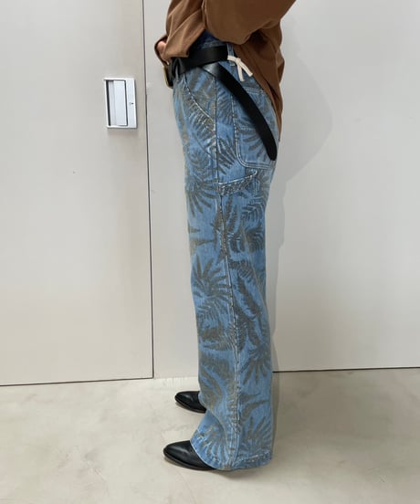 【Lemelange】 フロッキープリントデニムパンツ  8713502
