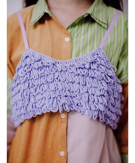 【HCAE】  LOOP KNIT BUSTIER  E26A0032