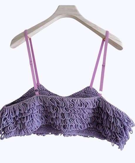 【HCAE】  LOOP KNIT BUSTIER  E26A0032