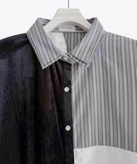 【HCAE】 MIXD PANEL SHIRT　E26A0030