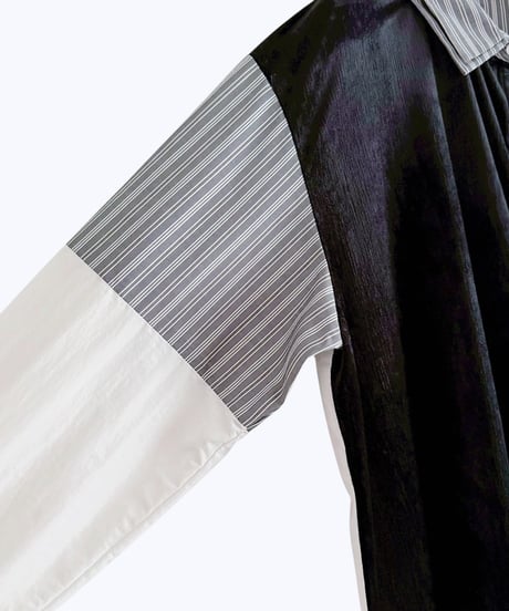 【HCAE】 MIXD PANEL SHIRT　E26A0030