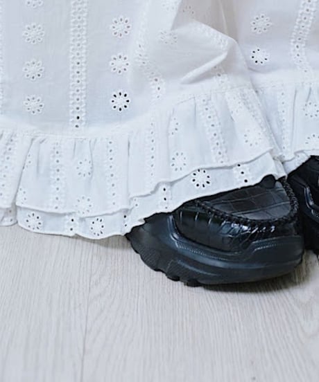 【HCAE】 CUTWORK LACE FRILL PANTS　E27S0004