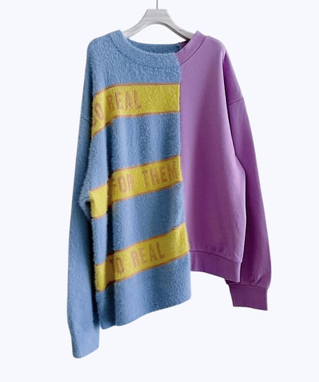 【HCAE】MIXD FABRIC SWEAT SHIRT    E26A0041