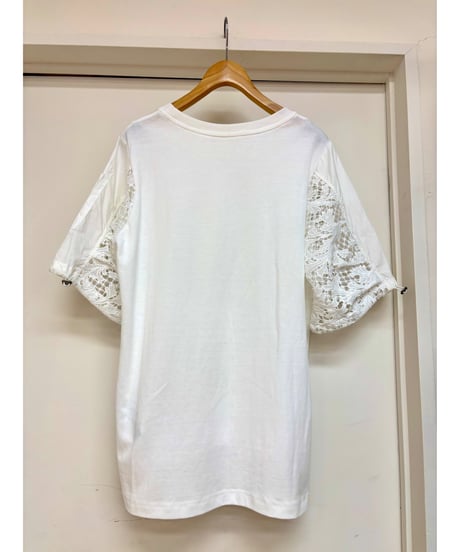 Paulinebleu｜ 異素材ミックスTシャツ