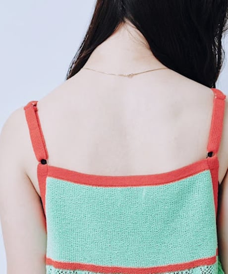 【HCAE】 CONTRAST KNIT CAMISOLE　E27S0013