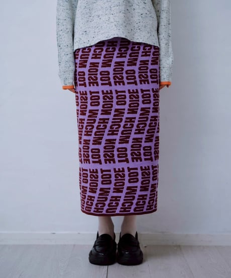 【HCAE】  REVERSIBLE LOGO JACQUARD SKIRT   E26A0039