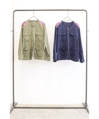 【Lemelange】インドミラー刺繍ノーカラーシャツ 8713806
