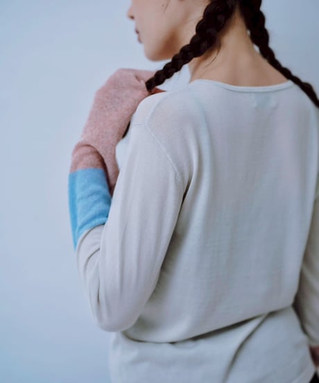 【HCAE】 COLOR CUFF KNIT TOP  E26A0036