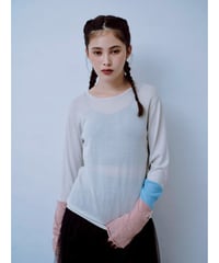 【HCAE】 COLOR CUFF KNIT TOP  E26A0036