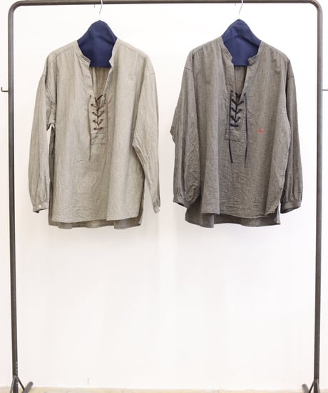 【Lemelange】  シャンブレーレースアッッププルオーバー　8653204