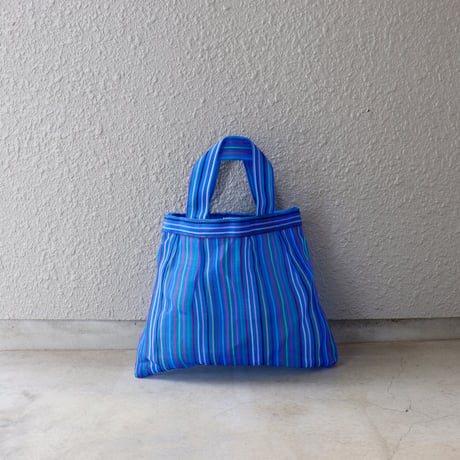 【メッシュ】 プリーツトート S・メルカードトート S チェック・マルチカラー ブルー系 COMB.3