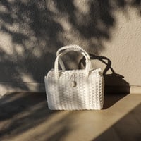 【プラスチック】 ストロー 蓋付バスケット S28 ホワイト (生産終了品)