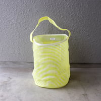 ★予約商品★ 受付期間8/9(日)まで 【メッシュ】 バケット ギンガムチェック バッグL イエロー