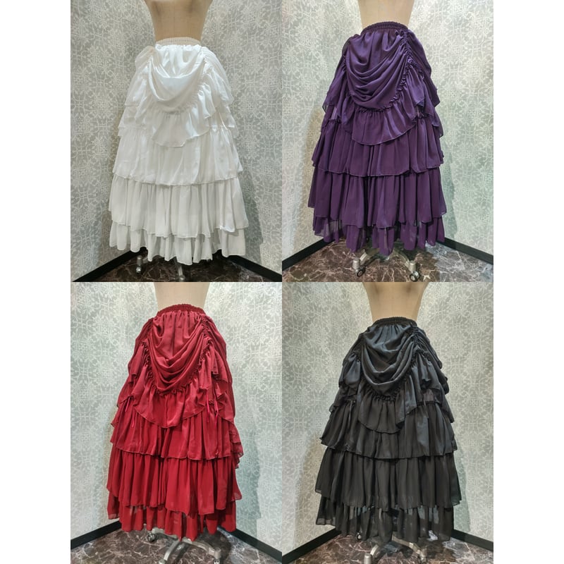 デンジャラスヌード レースバッスルロングスカート2色セット ATELIER-PIERROT/Vallée lys】バッスルロングスカート/TSK2006