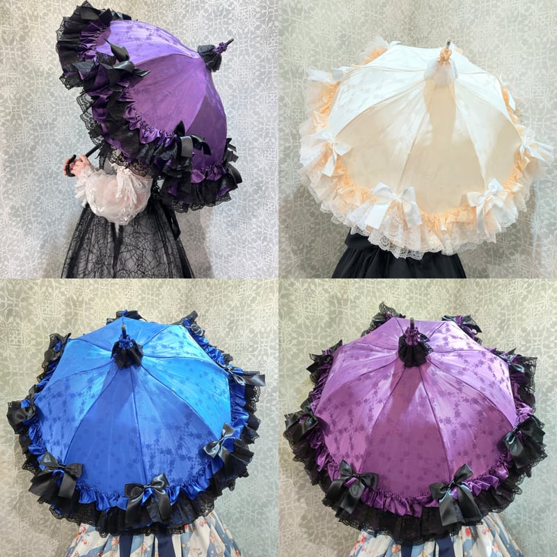 Apleberute】夢紡ぐロゼット〜7つの旋律〜 - パゴダ 日傘 晴雨兼用 UV