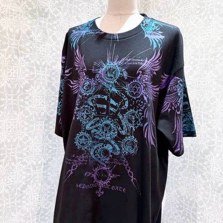 【h.NAOTO】10 Element Tribal Gradation T-SH/CNF37-T013 BK-BL/XXL