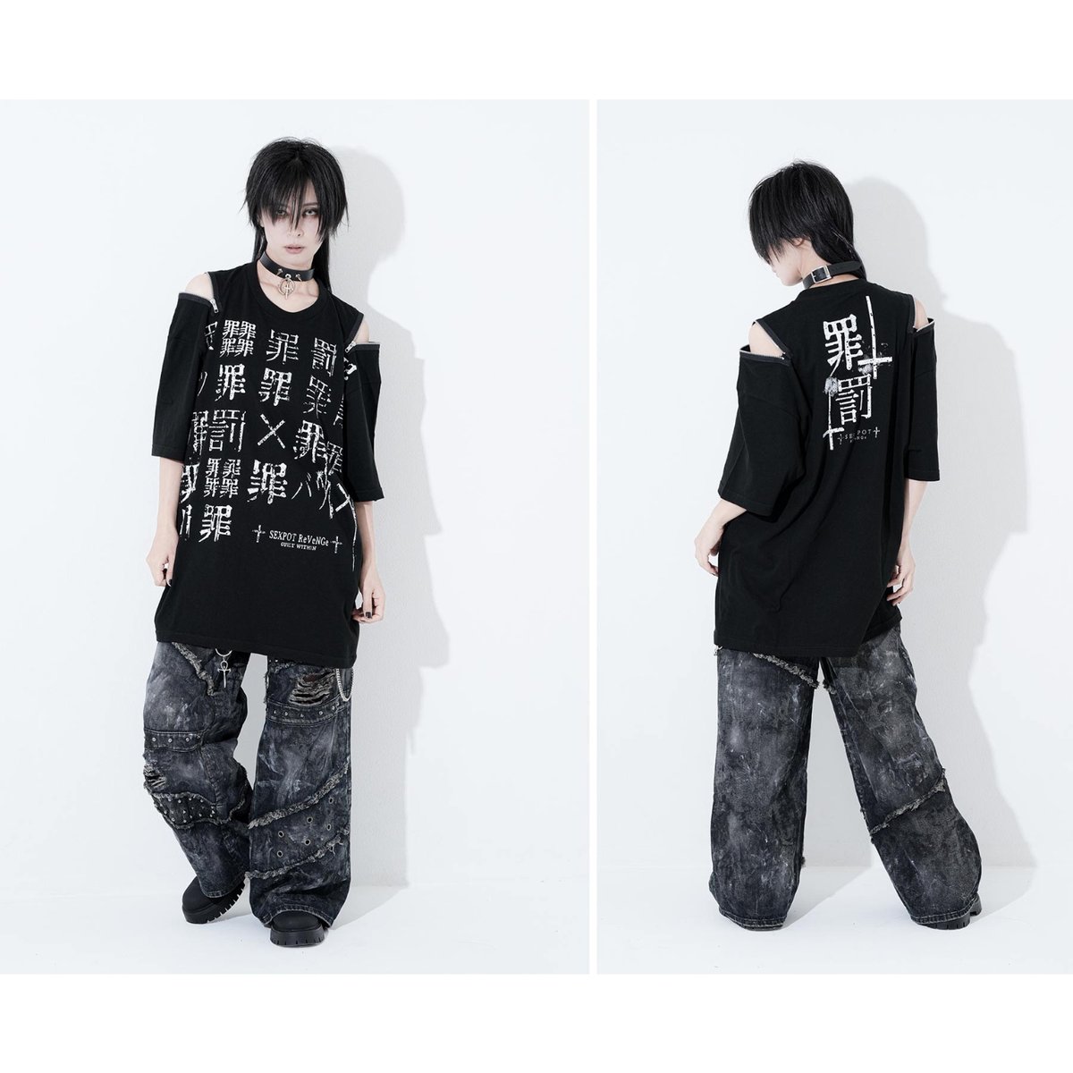 SEXPOTReVeNGe】Shoulder Zip Big Cutsew 罪x罰【SA68