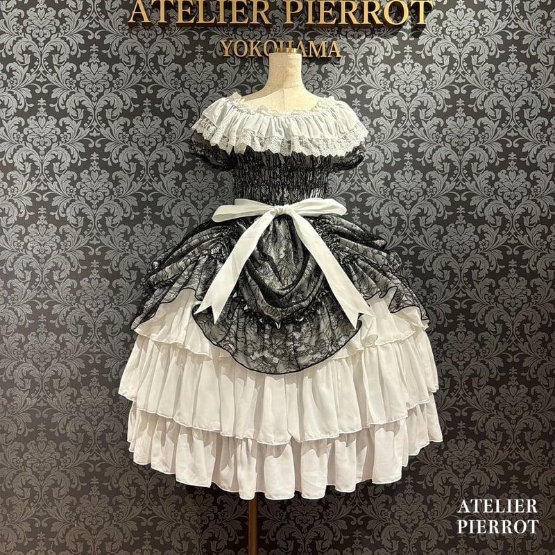 5/30まで！ATELIER PIERROT ホーンテッドドレス 白黒 5/30まで！ATELIER PIERROT ホーンテッドドレス 白黒 5/30まで