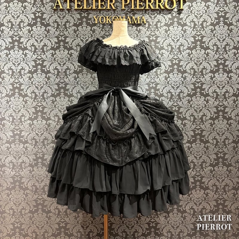 アトリエピエロ Ruined castle dress黒 ATELIER-PIERROT】Ruined Castle Dress/TOP3060 |