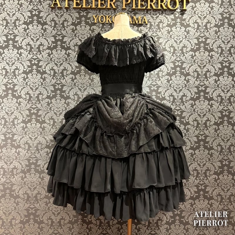 アトリエピエロ Ruined castle dress黒 ATELIER-PIERROT】Ruined Castle Dress/TOP3060 |