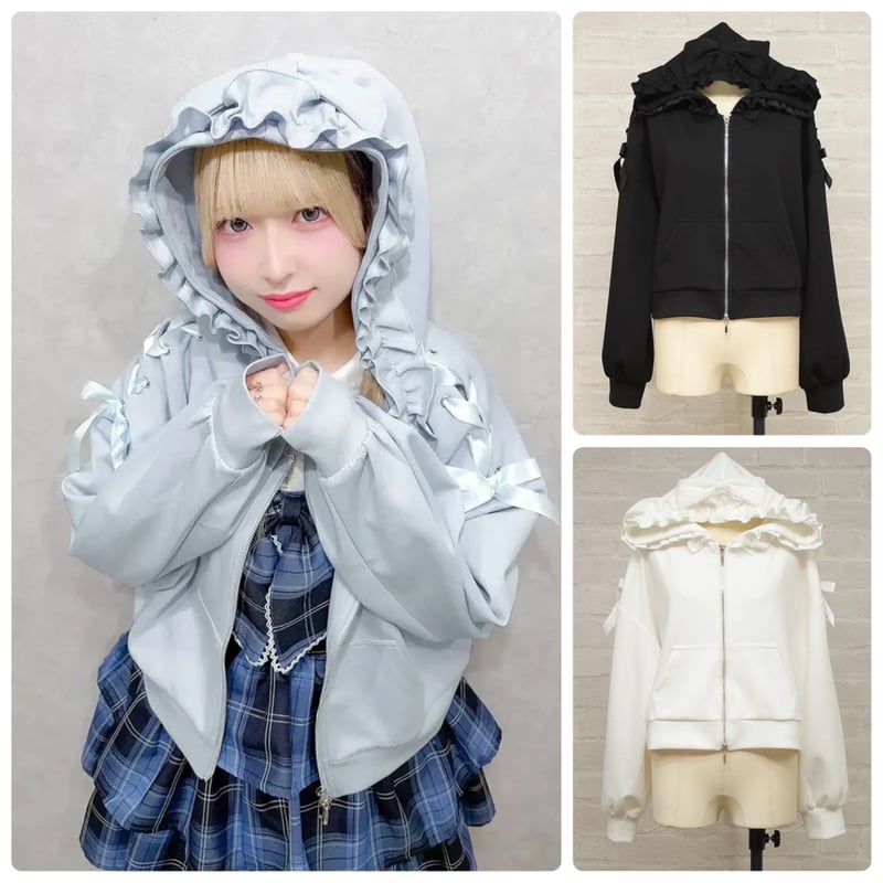 Amavel】Frill Ribbon ショートパーカー /126620870 | KIST