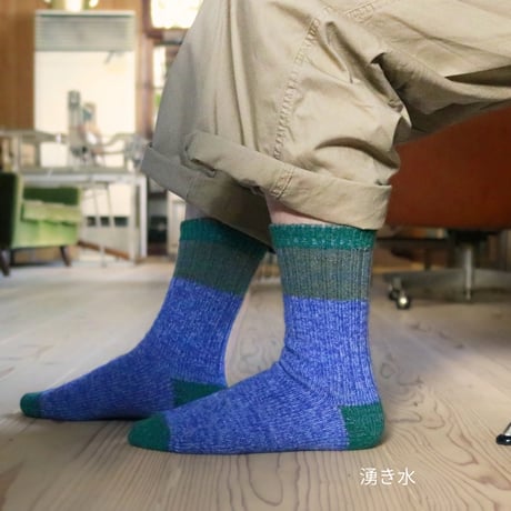 ざっくり編みくつした / 杢ウール / ショート / おおきめサイズ (2026)