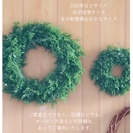 [2026 GOD JUL]salviaオリジナルフレッシュグリーンクリスマスリース（単体）