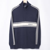 70s Vintage adidas Knit Half Zip Navy（Made in West Germany)