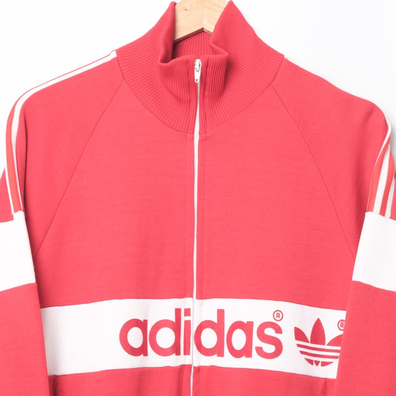 80s Vintage adidas Ventex Track Jacket Red（Made
