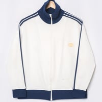 60s Vintage adidas Ventex Track Jacket Late World Mark White × Navy (Made in France)