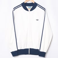 70-80s Vintage adidas ATP Track Jacket Ivory × Navy（Made in West Germany）